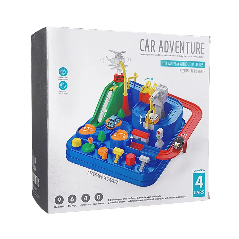 

Car Adventure Toy Set Race Car Track With 4 Cars Preschool Educational Toy Vehicle Puzzle Car Track Playsets For Toddlers Kids
