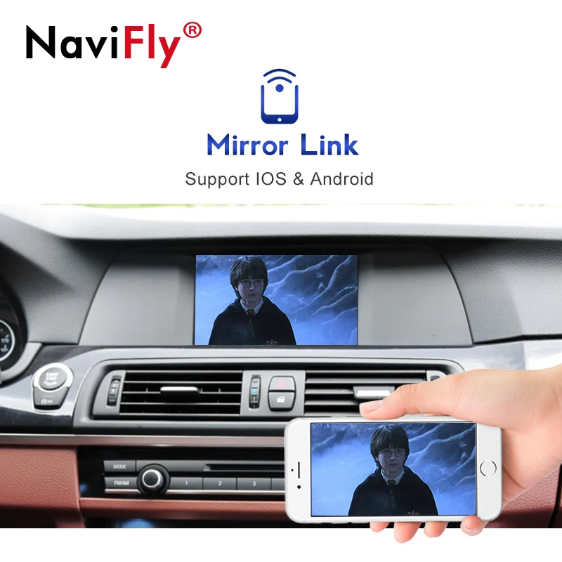 Беспроводной CarPlay Android Авто Зеркало Ссылка AirPlay автомобильный мультимедиа для BMW 5