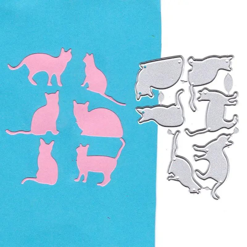Милый костюм кошки металлический вырубной штамп трафарет для скрапбукинга
