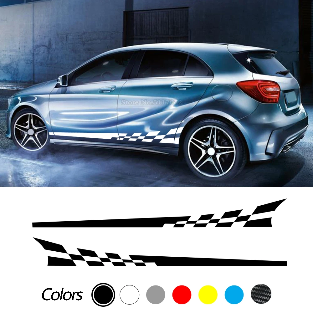 

Edition 1 Car Side Sticker Stripe Door Decal for Mercedes Benz A Class W176 W177 A45 A180 A200 A220 A250 X117 AMG Accessories