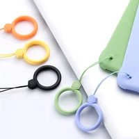 2pcs anti lost soft phone strap rope mobile phone accessories key lanyard universal liquid silicone lanyard for mobile phones