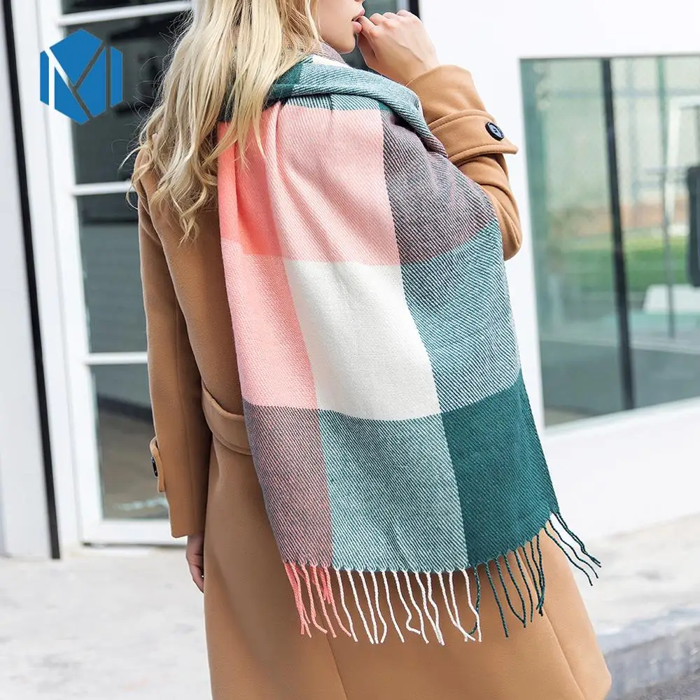 190*50 см осень зима мода плед шарфы для женщин палантин теплый кашемировый шарф