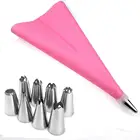 10 шт.компл. Кондитерские насадки для крема, Набор кондитерских мешков для глазирования и кондитерского мешка, набор сделай сам инструментов для украшения тортов из нержавеющей стали и ПП, многоразовые