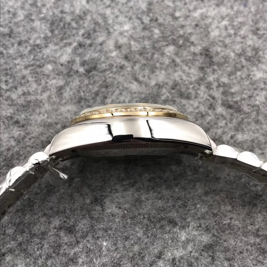 Роскошные брендовые новые женские часы Datejust из нержавеющей стали автоматические механические сапфировые золотые корпус Серые Бриллианты Циферблат Безель часы 31 мм AAA