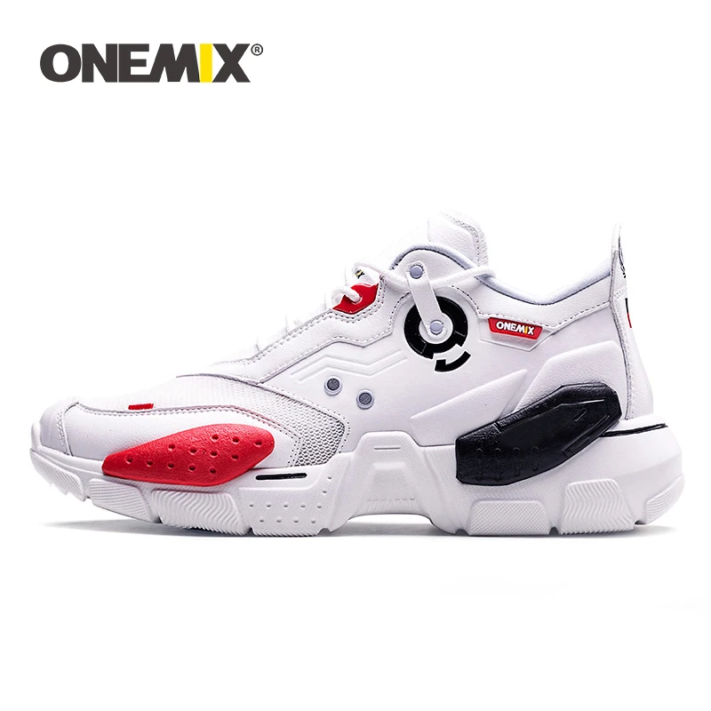 Мужские кроссовки для бега ONEMIX удобные кожаные с амортизирующим эффектом