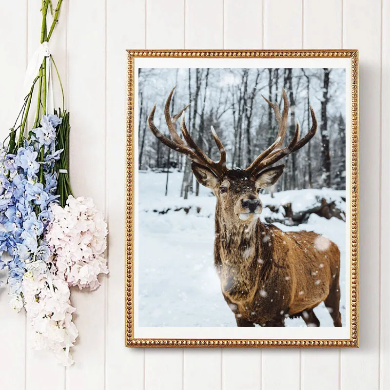 

Standing Deer Poster Animal Art Pictures Painting Printed On Canvas Nordic Wall Decoration Cuadros Decor For Living Room Post