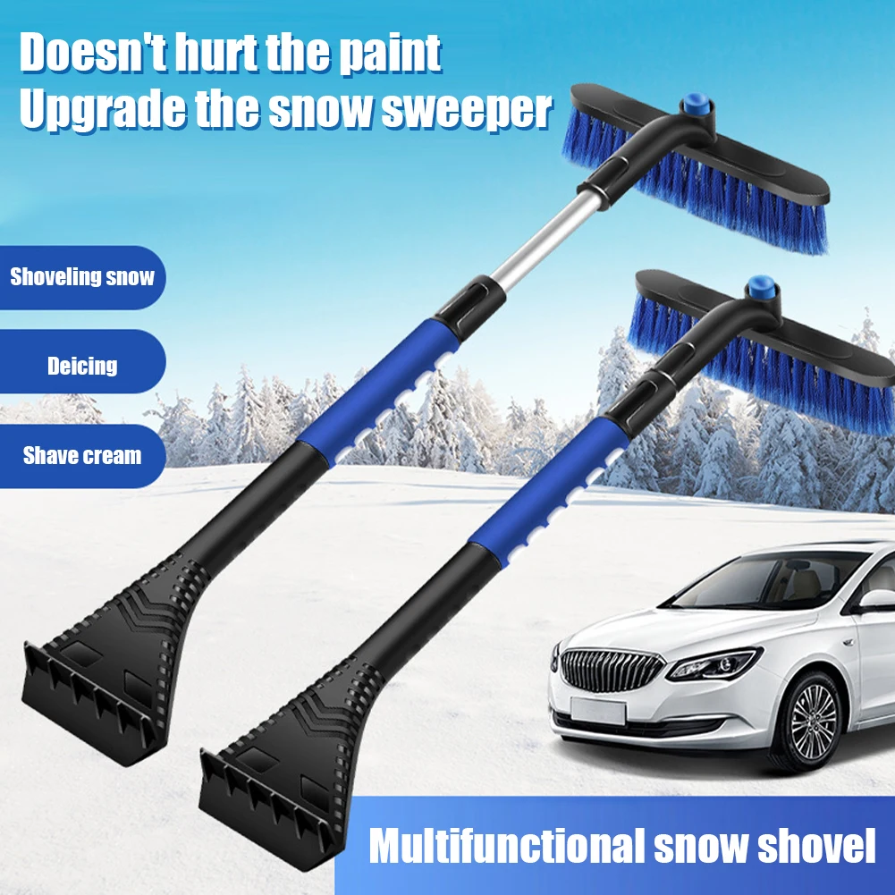 

Car Winter Snow Bush Scraper Telescopic durable Handle Nonslip Snow Shovel Ice Scraper Car Window Cleaner Auto Cleaning Tool