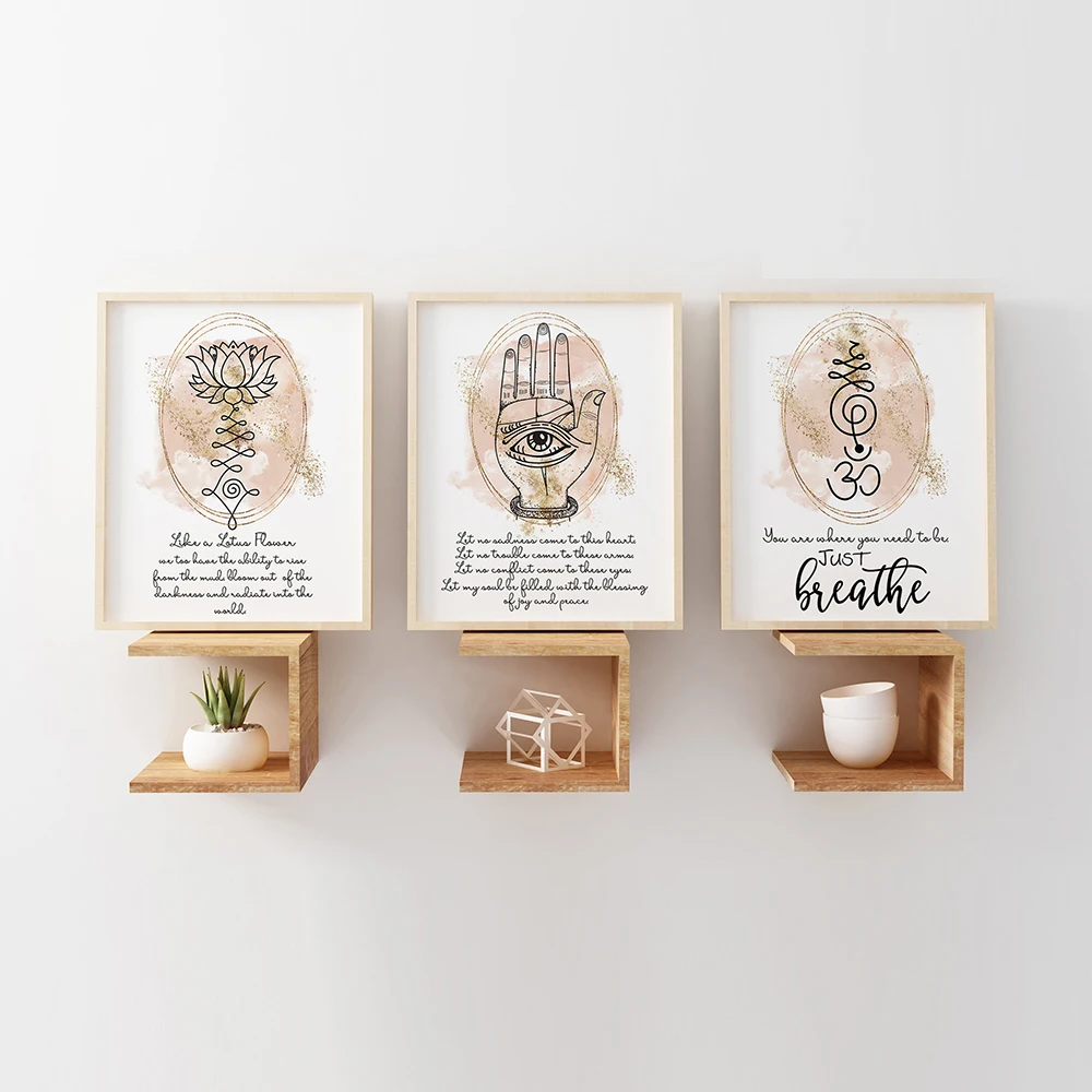 

Плакаты и принты для йоги, Настенная декоративная картина, подарок для медитации, Картина на холсте для гостиной, домашний декор без рамки