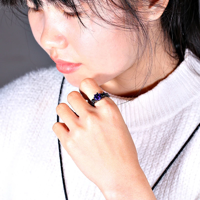 Австрийские черные мужские кольца в стиле ретро популярные для женщин свадебные