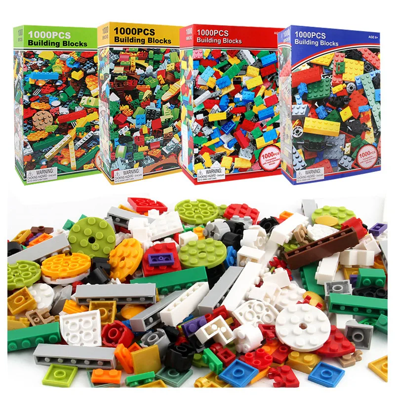 

1000PCS DIY Building Blocks Bulk Sets Creative Compatible With Brands Classic Bricks Brinquedos Educational Toys Christmas Gifts