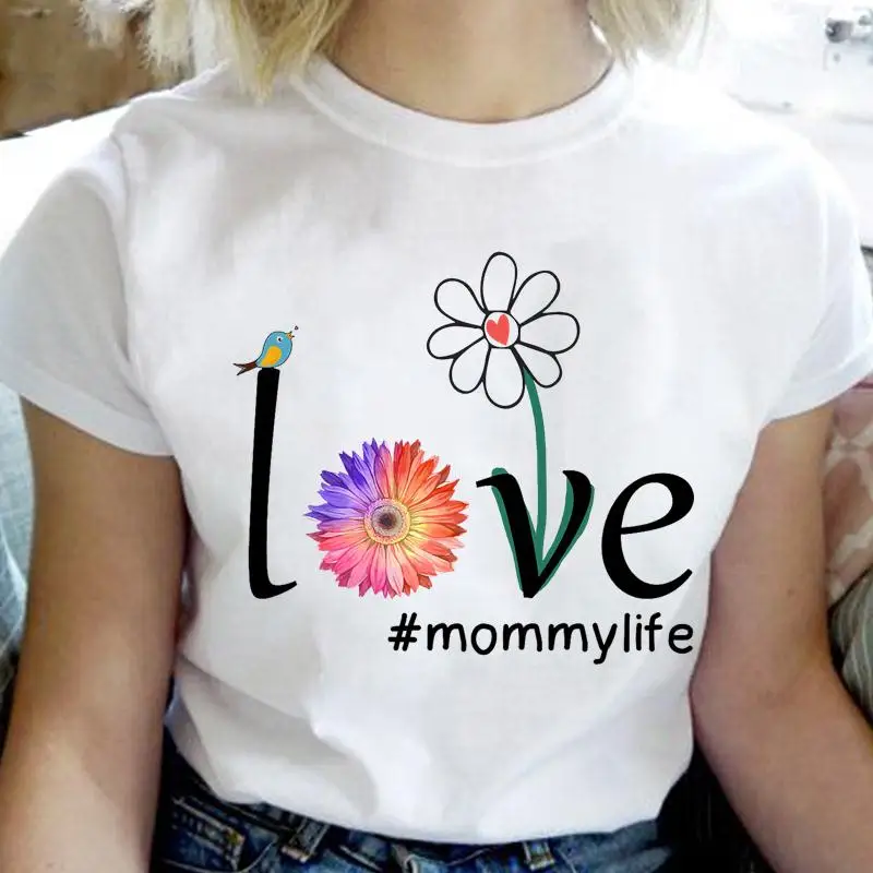 

Женская футболка с коротким рукавом, с цветочным принтом