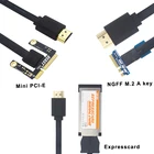EXP GDC Beast HDMI-совместим с Mini PCI-E  Кабель NGFF M.2 AE для ключей  Кабель для скоростной карты для ПК, кабель для внешней видеокарты
