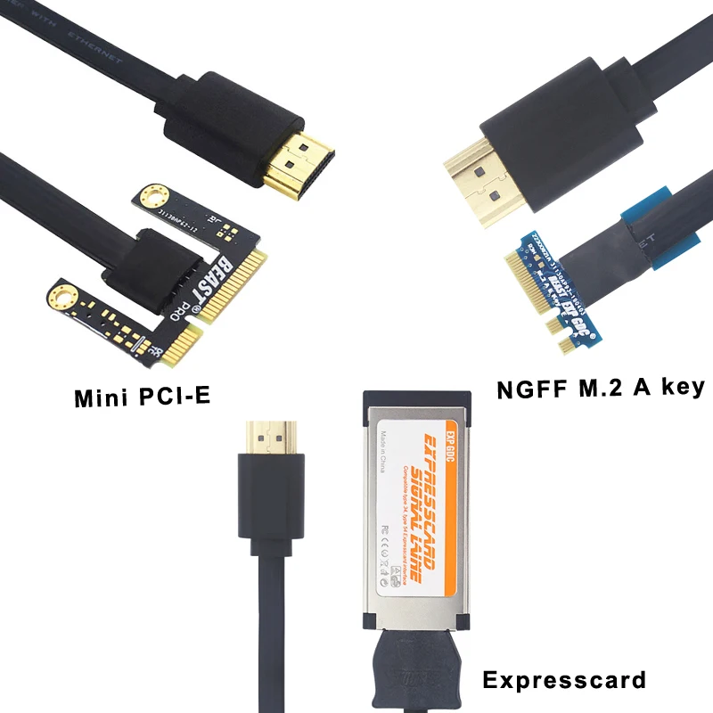 Exp Gdc Beast Hdmi-compatível com Mini Pci-e Ngff M.2 a e Cabo Chave Expresscard Cabo para Placa de Vídeo Gráfica Externa do Computador Cabo Cabos de computador e conectores