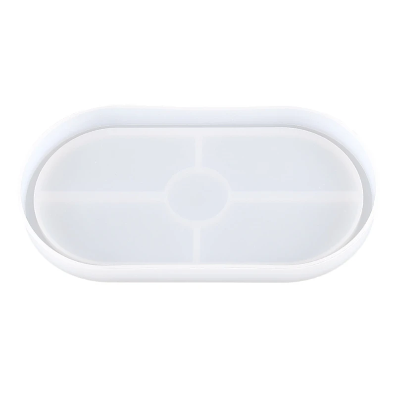 

Oval Tray Epoxy Resin Mold Plate Dish Casting Silicone Mould DIY Crafts Jewelry Organizer Making Tool