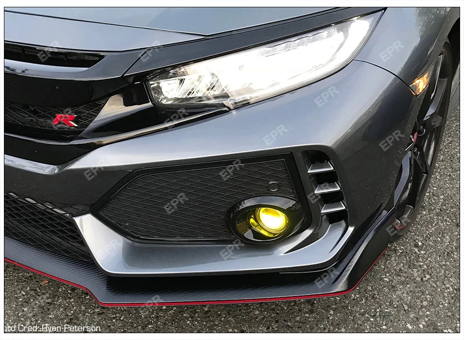 Для Honda Civic FK7(FC SI) кованый карбоновый передний бампер противотуманный светильник накладка(замена)(не подходит FK8