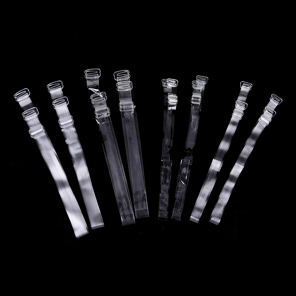

3 Pairs Clear TPU Bra Straps Transparent Invisible Detachable Adjustable For Women