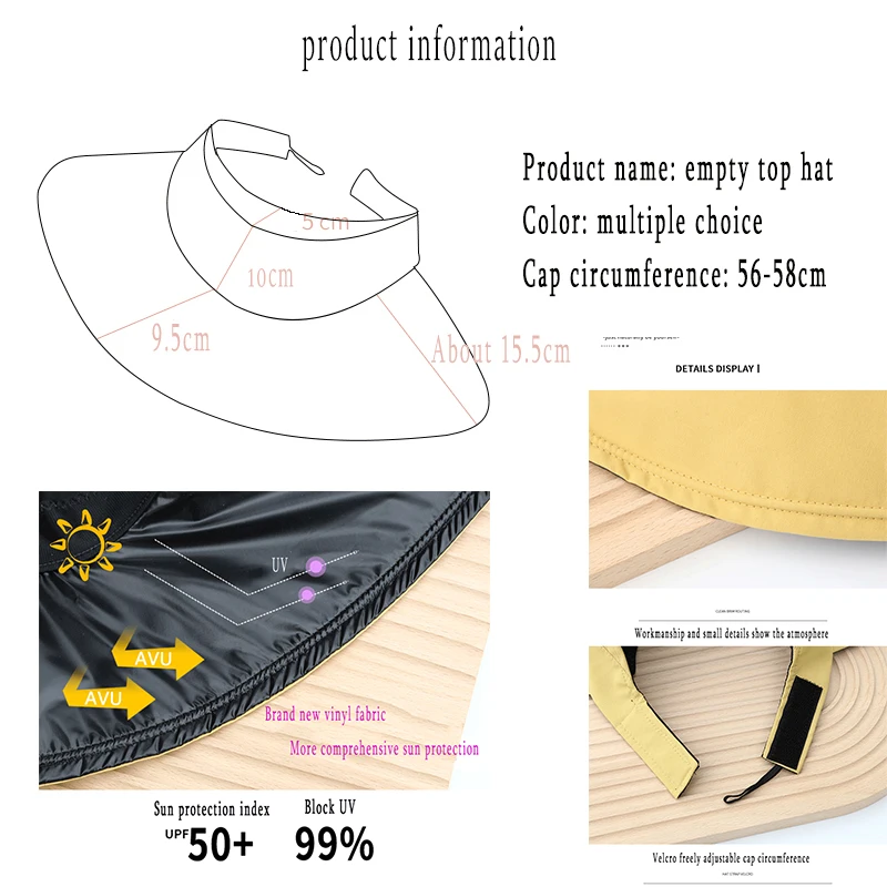 Панама женская летняя с большими полями и защитой от ультрафиолета шапка