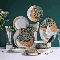 new lightweight high quality ceramic tableware rack set creative phnom penh bone china tableware
