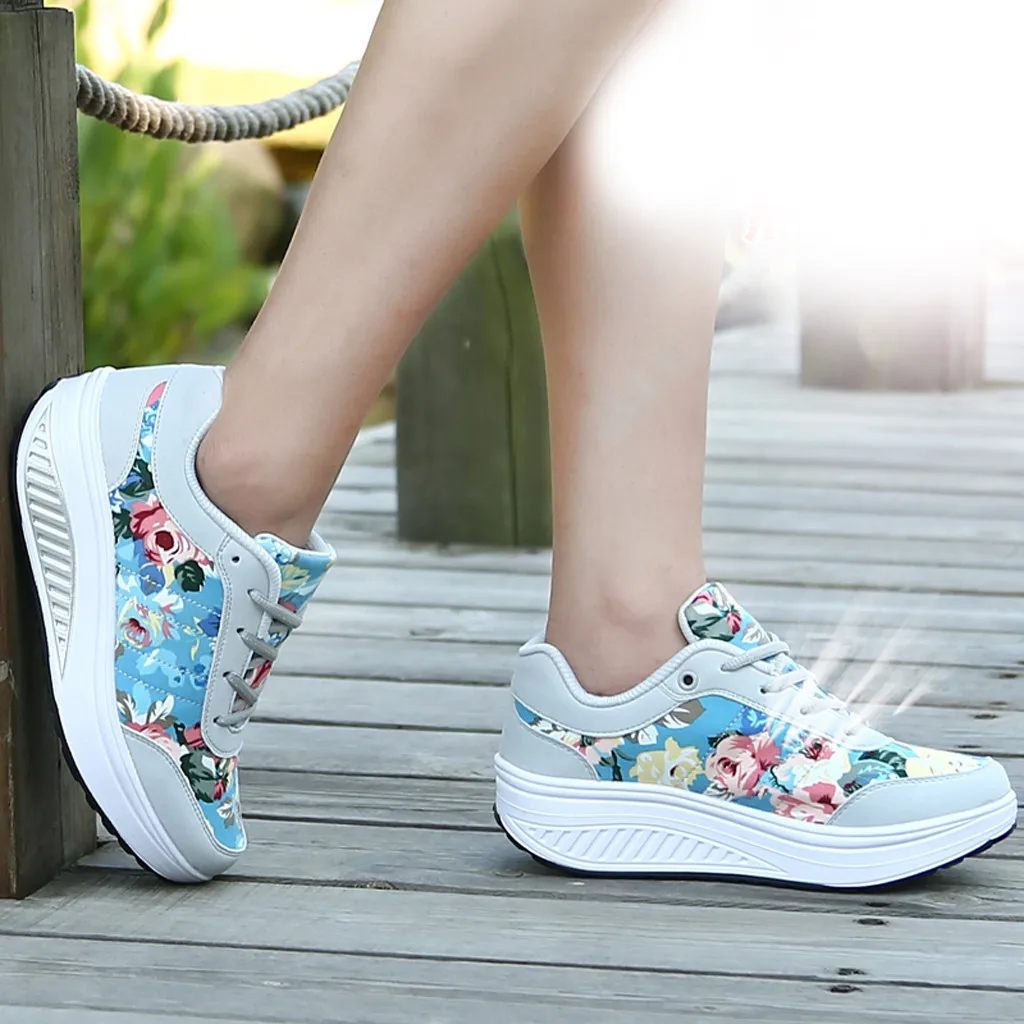 Кроссовки женские на платформе повседневная обувь танкетке толстой подошве