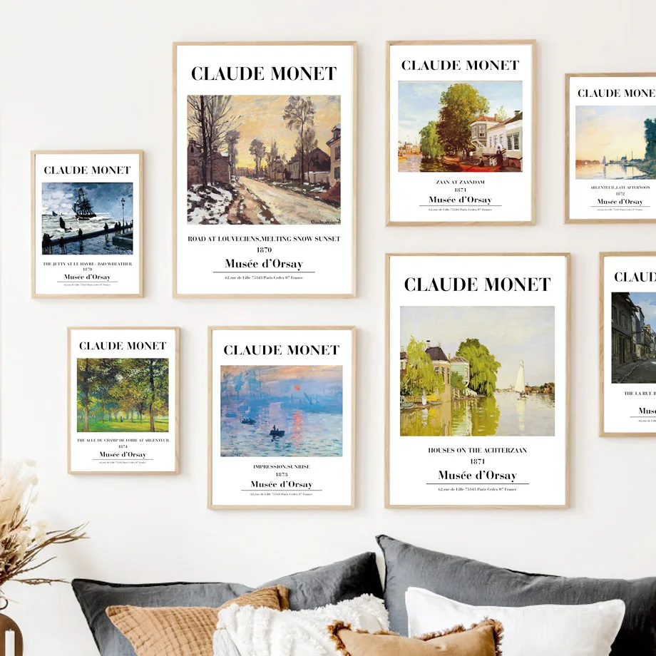 

Claude Monet Vétheuil Impression Sunrise Wall Art Canvas Painting Nordic Posters And Prints Pictures For Living Room Home Decor