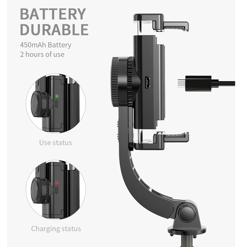 

Bluetooth Handheld Gimbal Stabilizer Outdoor Holder Tripod Anti-Shake Wireless Bluetooth Remote Control Extendable IOS Androd