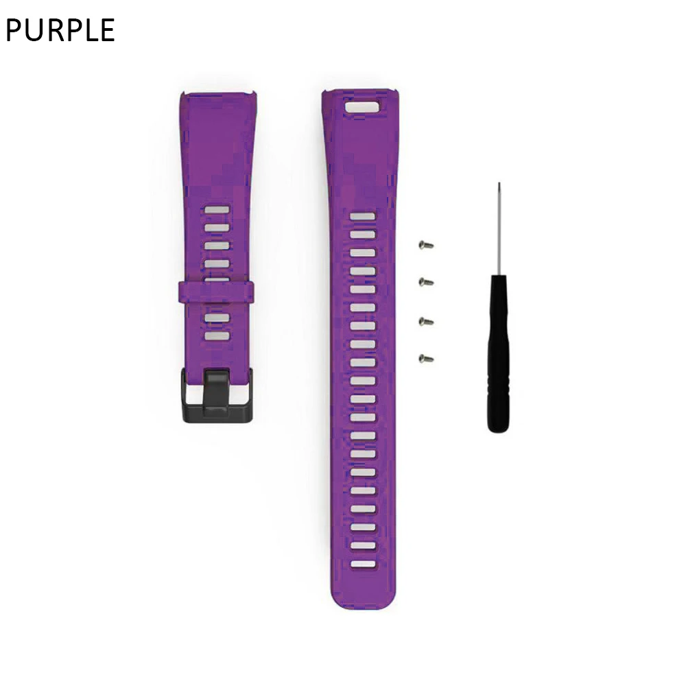 Smart Band Replacement Silicone Strap Smart Watch Wristband For Garmin Vivosmart HR with Removal Tool - Цвет: Фиолетовый