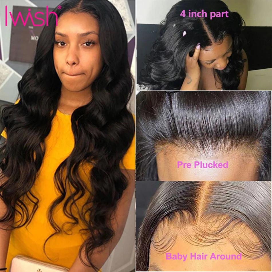 13x4 парики из натуральных волос на кружеве перуанские волнистые 150% волосы Remy