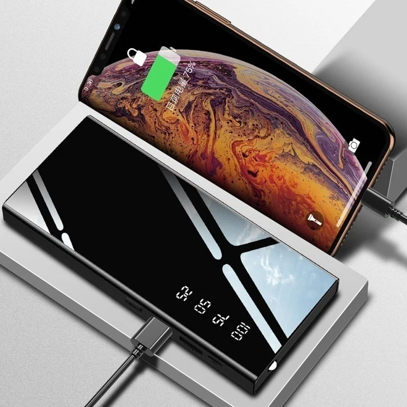 30000 мАч PD Fast Charging Power Bank со светодиодным цифровым дисплеем 2.1A Внешний портативный