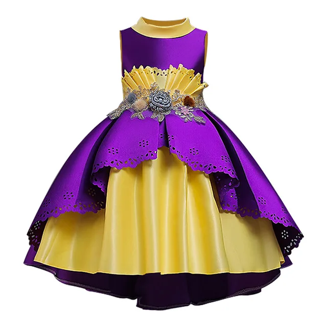 

2020 Summer Girls Dress Embroidery Elegant Princess Dress Kids Dresses For Girls Costume Wedding Party Gown Children Clothing