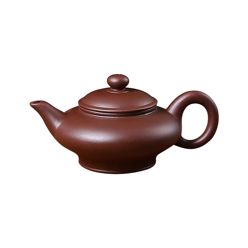 Yixing фиолетовый песок плоский чайник ручной работы маленький красный черный