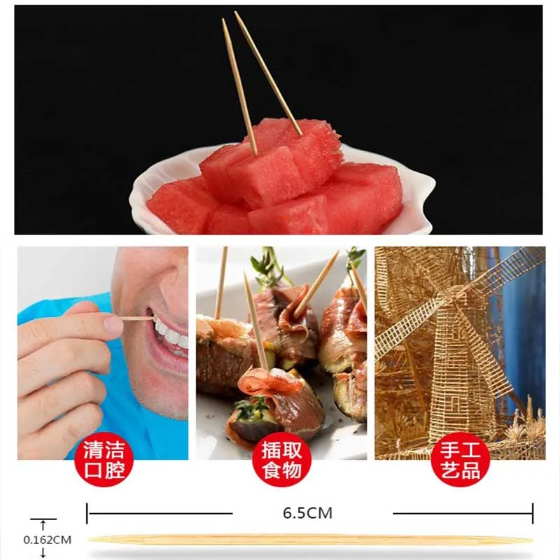 400 шт. двухсторонние зубочистки вечерние натурального бамбука | Дом и сад