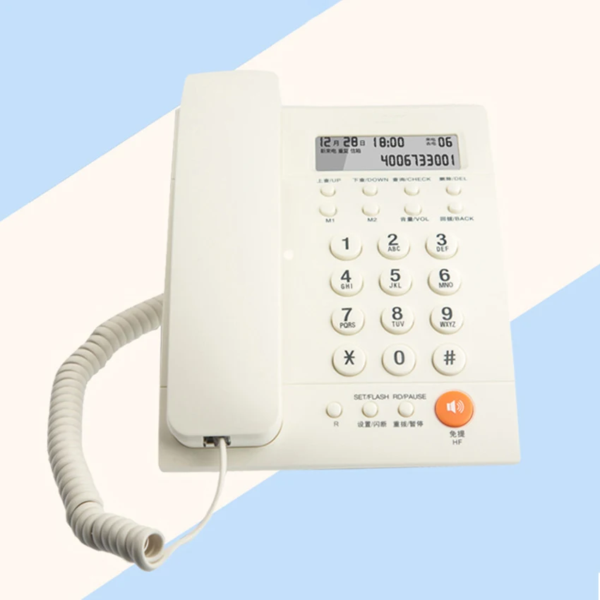 small business office phone with caller id r transfer button adjustable lcd brightness do not disturb corded landline free global shipping