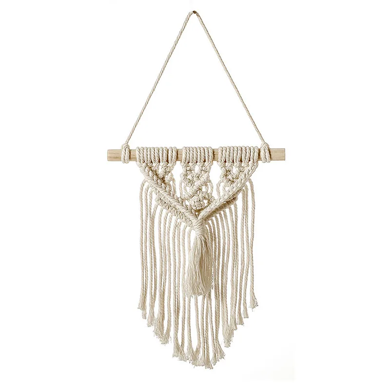 

Boho Macrame Tapestry Wall Hanging Tassel Handmade Woven Cotton Rope Wall Tapestry Bedroom Home Decor Room Wall Decoration