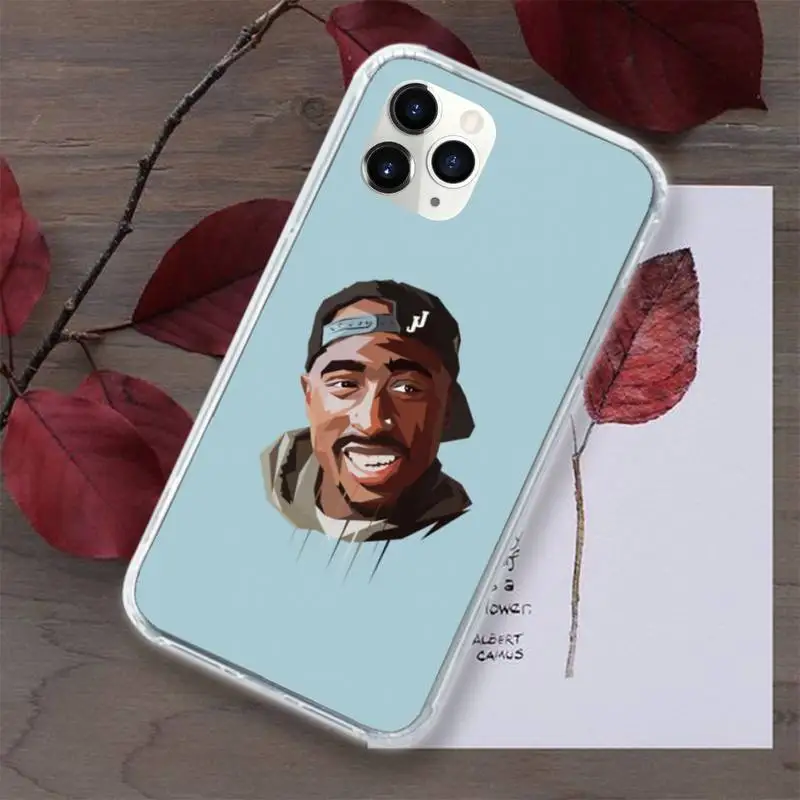 

2pac tupac Rapper Customer Phone Case for iPhone 11 12 pro XS MAX 8 7 6 6S Plus X 5S SE 2020 XR