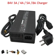 72V 3A 4A 5A 6A 8A Lithium E Bike Charger for 20S 84V Li ion Motocycle Forklift Touring Car Battery Fast Charger 110V / 220V