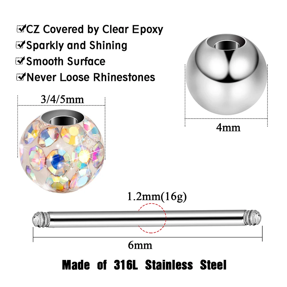 Серьги-шарики женские 16 г 1 шт.
