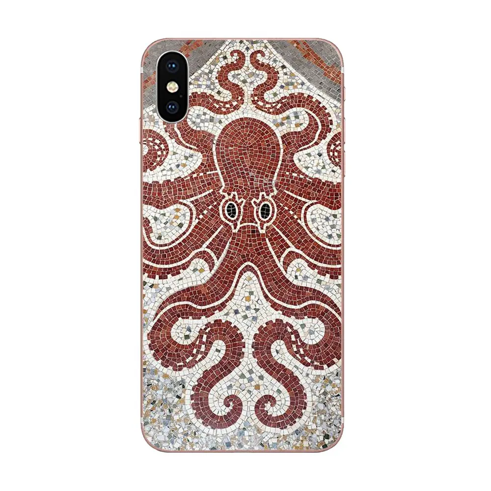Мягкий чехол с мозаикой Octopus для Sony Xperia Z Z1 Z2 Z3 + Z4 Compact Z5 Plus M2 M4 XA XA1 XZ Premium | Мобильные