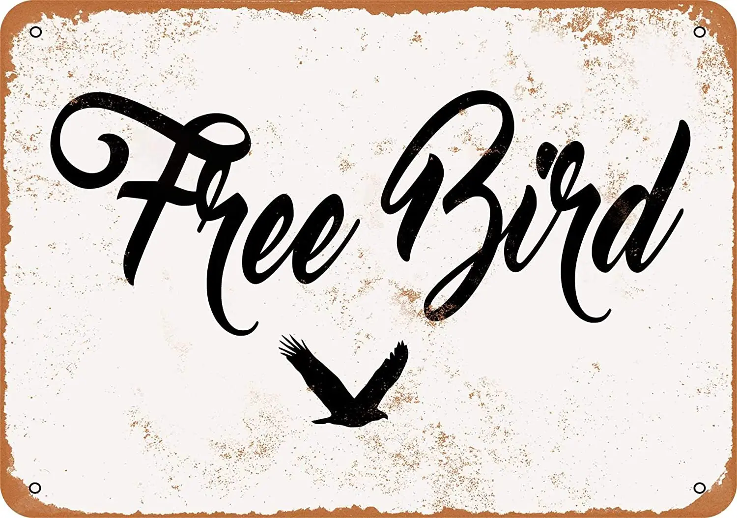 

WallColor 8*12 Metal Sign Free Bird Vintage Look