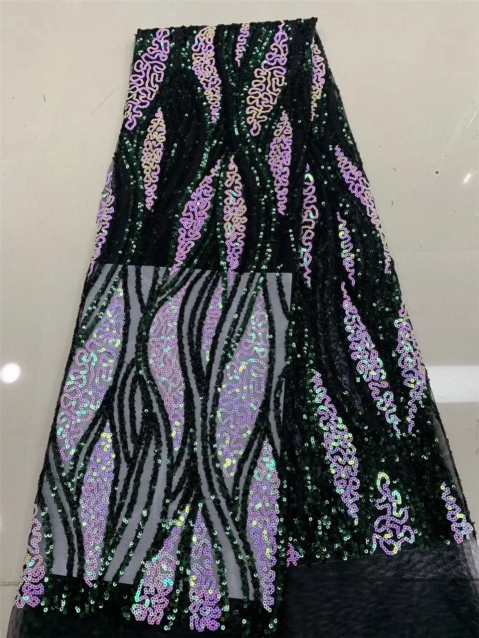 

African Lace Fabric 2020 High-quality Embroidery French Mesh Lace Fabric and Sequins for Nigerian Party Dress J3668