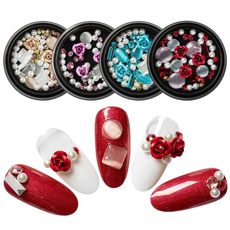 

Смешанные цвета Стразы для ногтей с камнями Стразы 3D Подвески бусины для маникюра