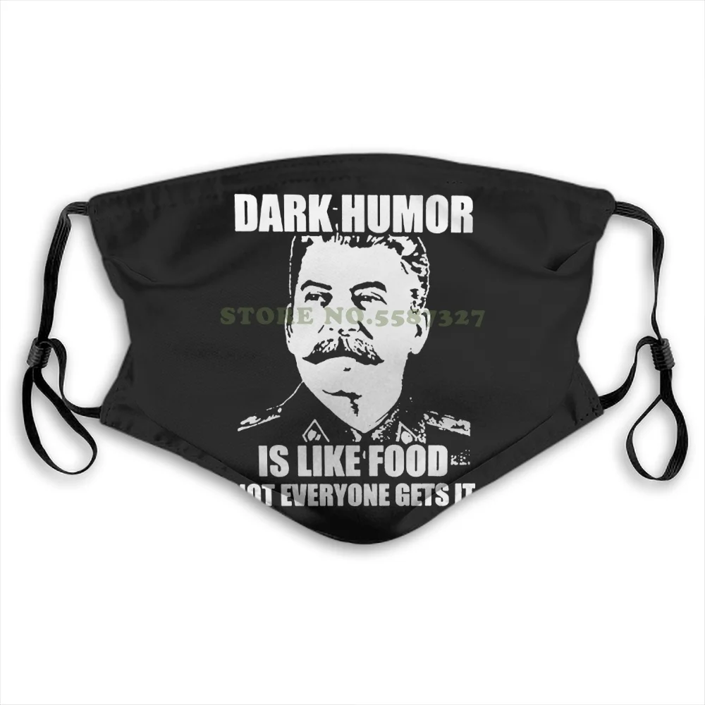 

Темный юмор, как еда, Сталин, шутка, модные смешные многоразовые маски