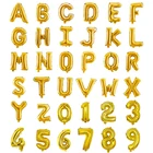 1640 дюймов золотистые A-Z буквыномеров 0-9 Воздушные шары День рождения украшения золотистые Свадебные Воздушные шары Globos юбилей Свадебные украшения