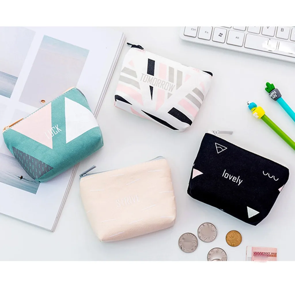 Fashion New Geometric Coin Purse Storage Bag Cute Key Case Zipper children's Wallet Women's Small Change Bags | Багаж и сумки