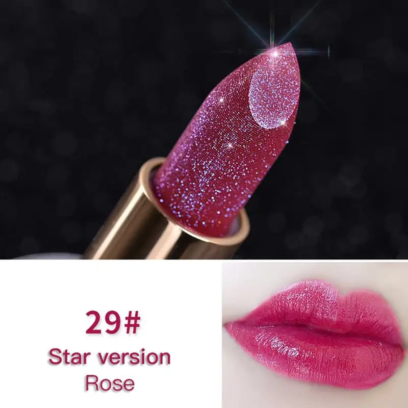 

33 Colors Carved Lipstick Round Tube Lipstick Not Easy To Fade Temperature Change Moisturizing Natural Matte Lip Glaze Make Up