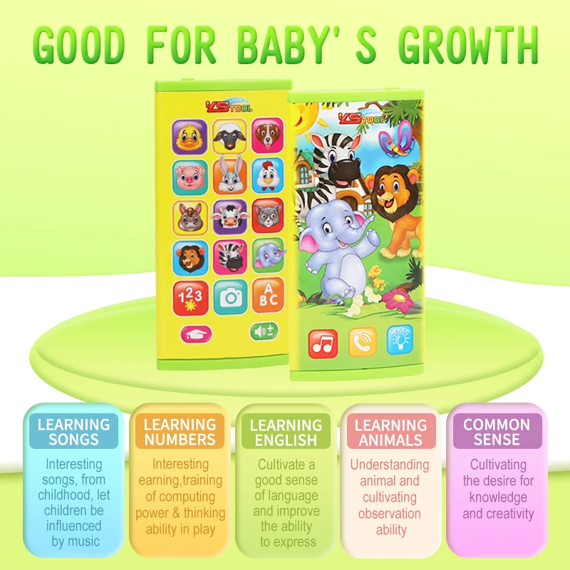 Обучающие игрушки сотовый телефон светодиодный светкой для детей Обучающий