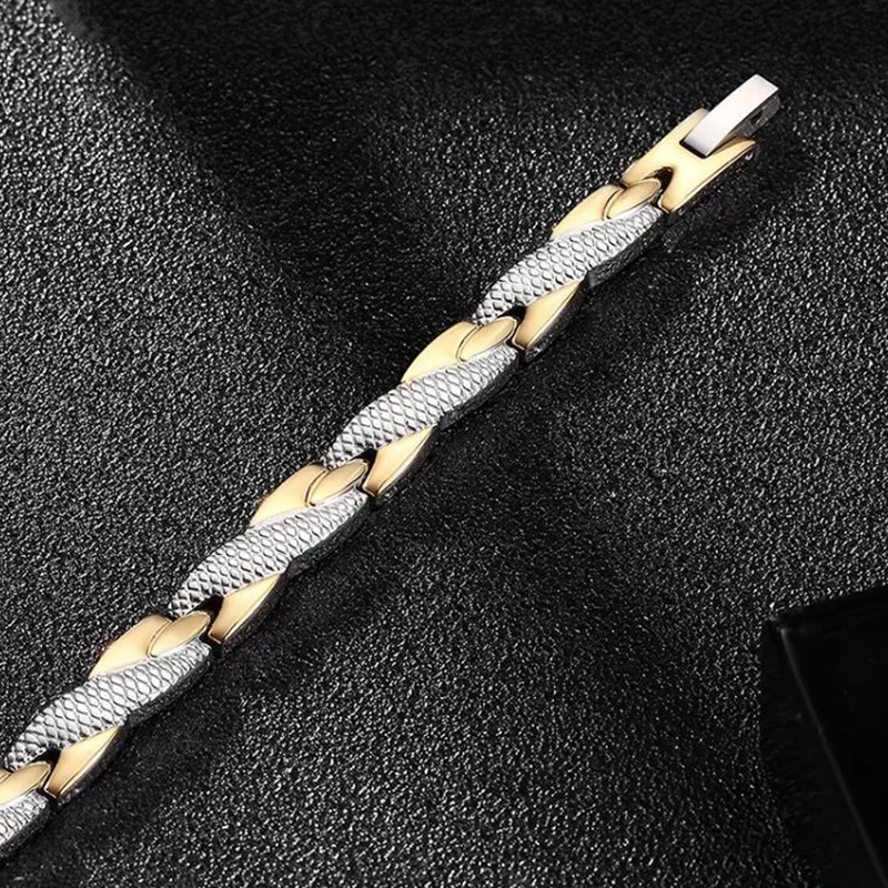

2021 New Fashion Twisted Magnetic Treatment Chain Bracelet Health Care Slimming Bracelet Bracelet Weight Loss Jewelry Gift