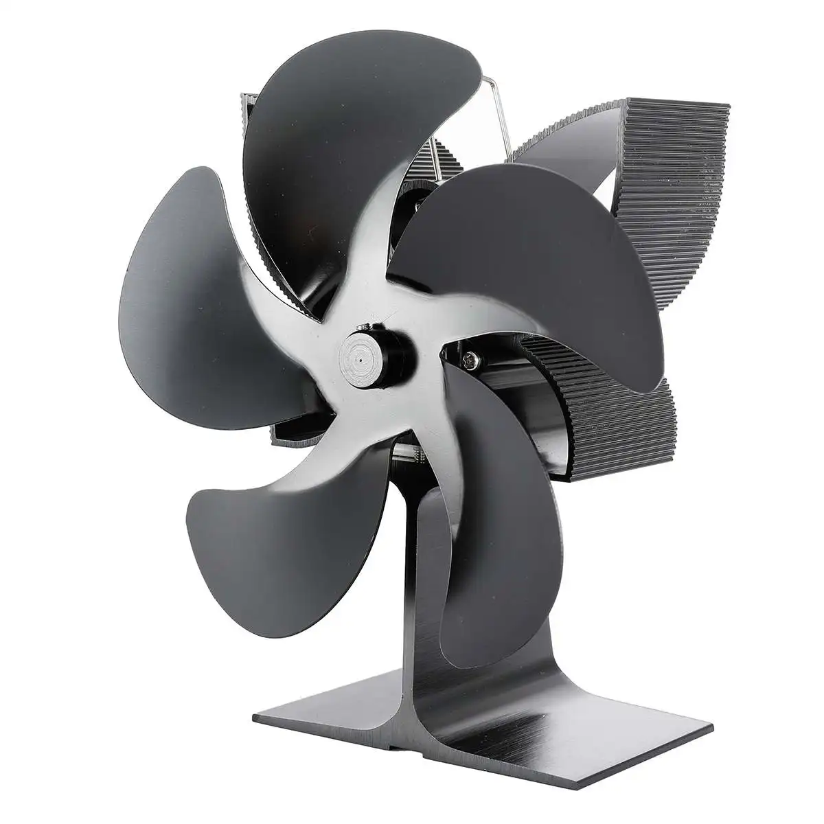

5 Blades Fireplace Stove Fan 210CFM Heat Powered Stove Fan Heat Powered Saving Fireplace Ecofan Burner Heat Distribution