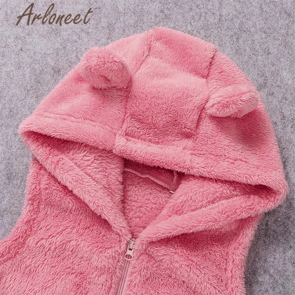 Пальто с мультяшным рисунком ARLONEET теплое толстое пальто на молнии без рукавов