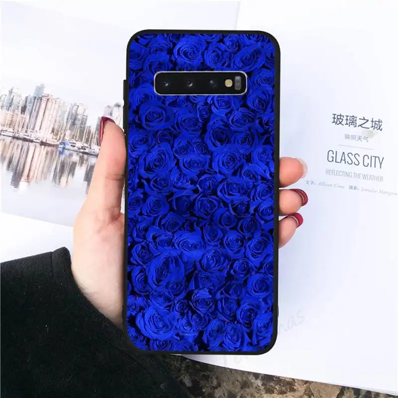 

Blue rose art Phone Case For Samsung galaxy S 8 9 10 20 21 30 A 30 50 51 70 note 10 plus Ultra 5g