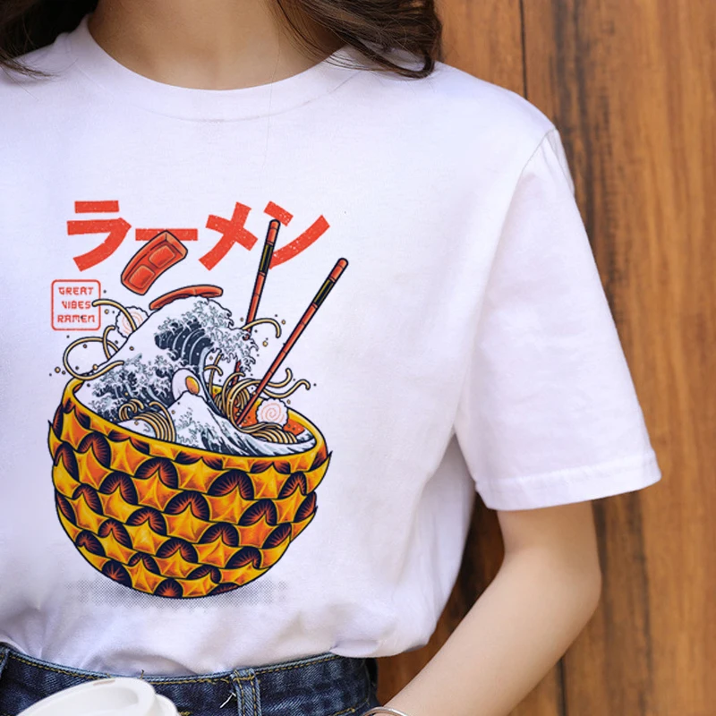 Новые плоды ананаса Harajuku футболка для женщин Ullzang 90s в Корейском стиле Стиль